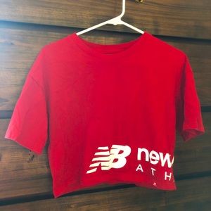 New Balance Cropped Cotton T Shirt